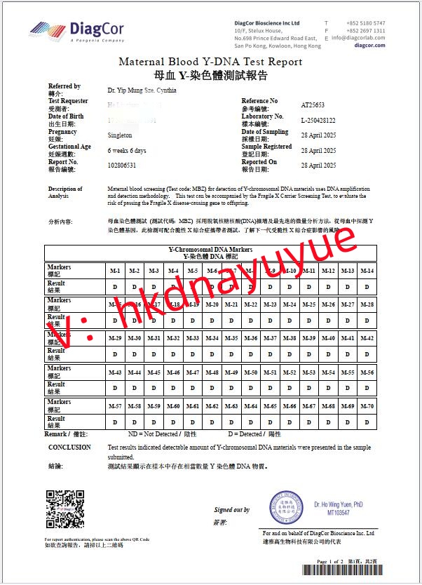 香港達雅高報告單